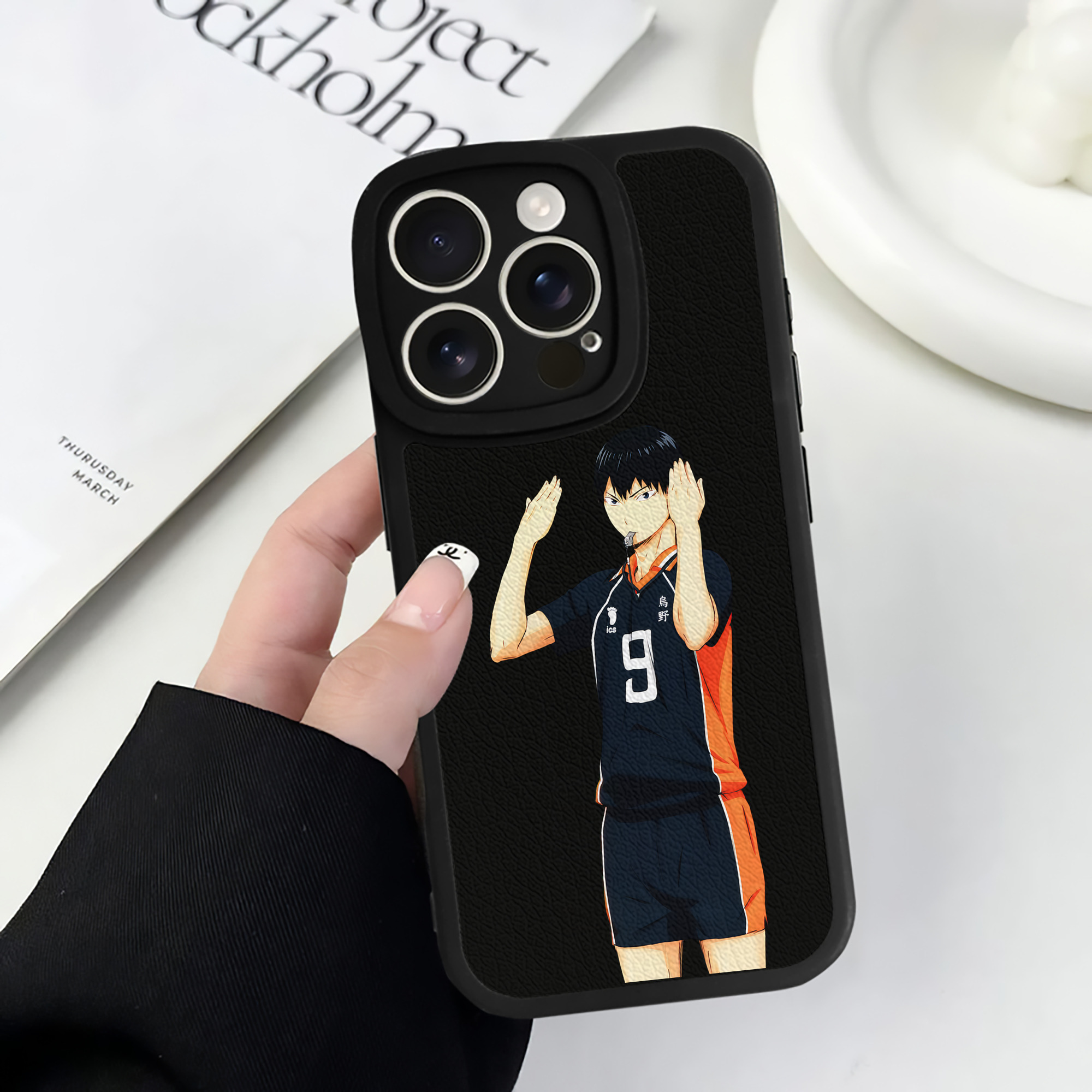 （画像用） ハイキュー!! Haikyu!! 【iPhone 16シリーズ対応】シリコンスマホケース（レザー調） 材質：シリコン